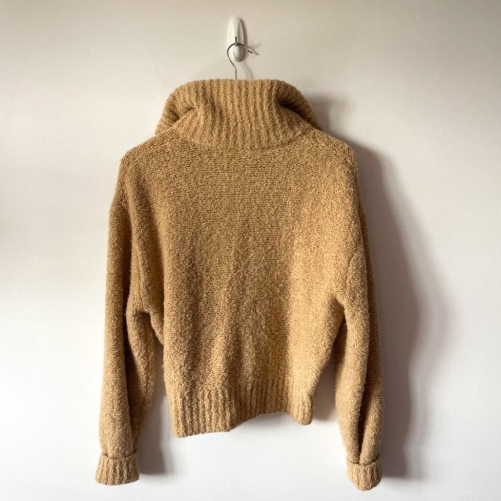 Aritzia Wilfred Marilyn Alpaca Wool Zip Up  Cardigan Sweater Sanders Sz Medium - Picture 7 of 9